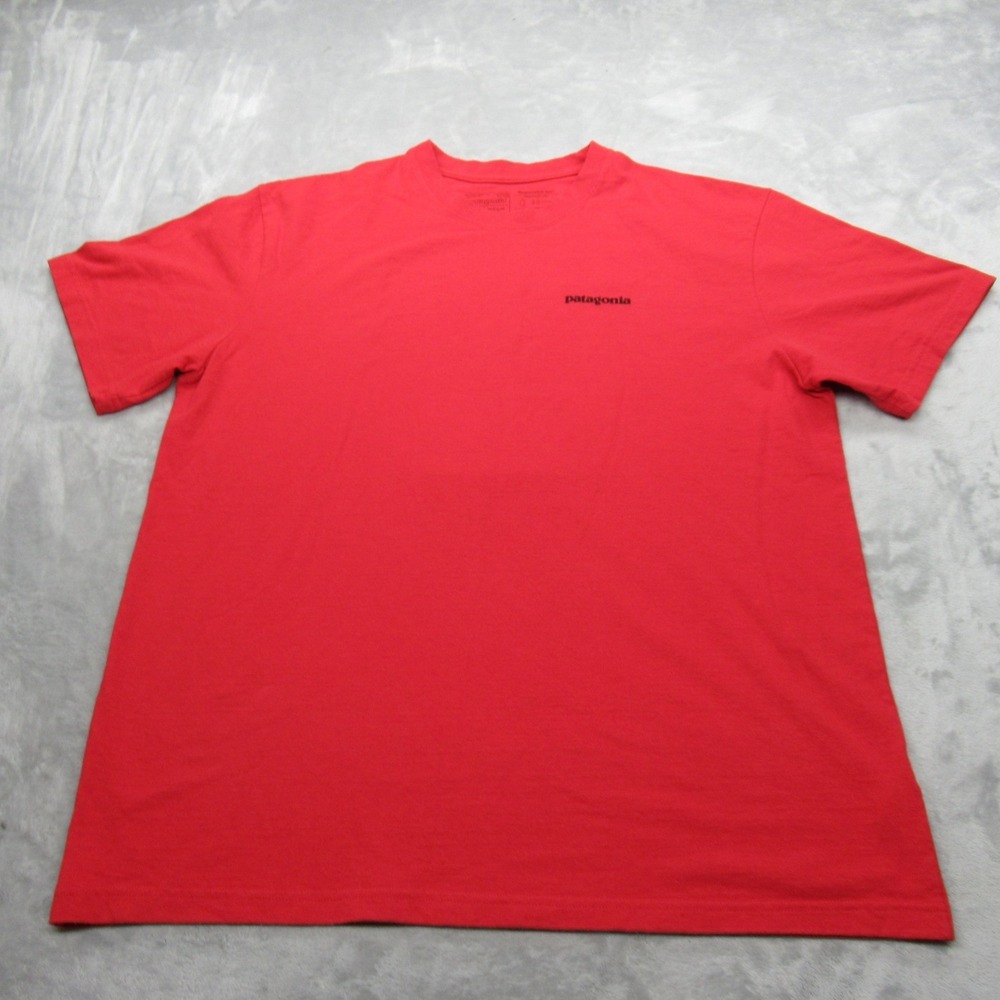 Patagonia Shirt Men Large Red Logo Graphic Responsibili Tee Regular Fit Crewneck